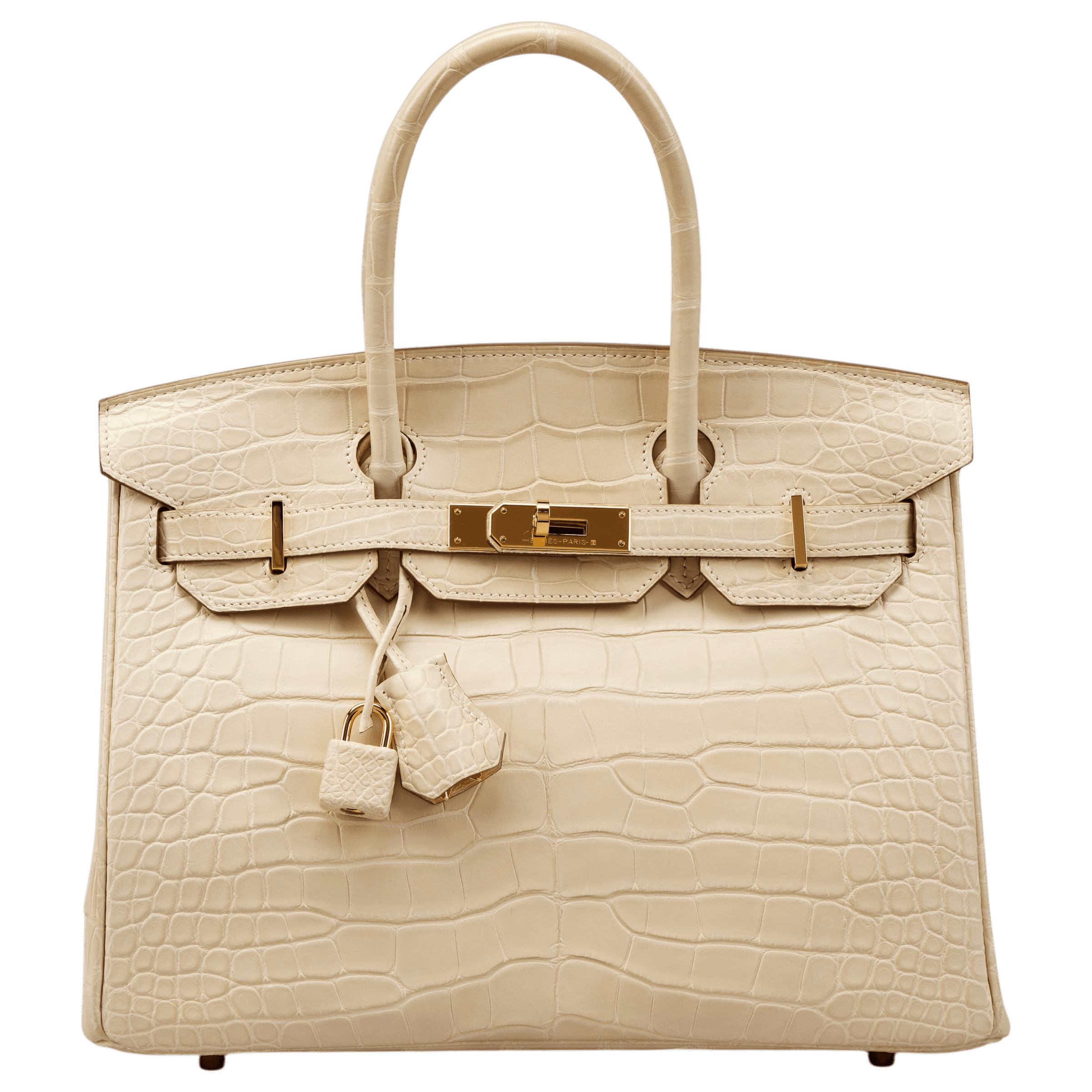 Vanille matte-alligator Hermès Birkin