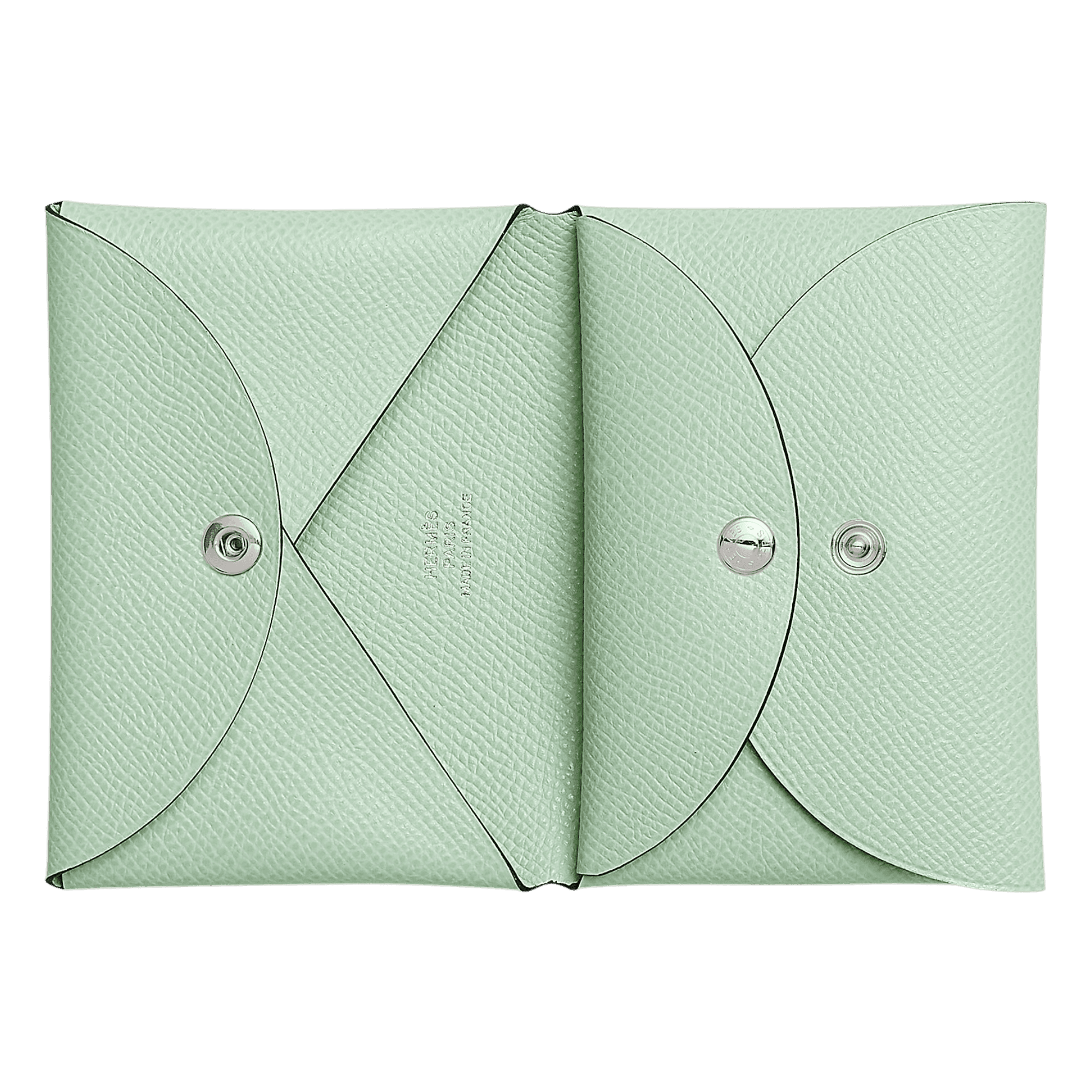 Open Hermès Calvi Duo in Vert d’Eau Epsom leather