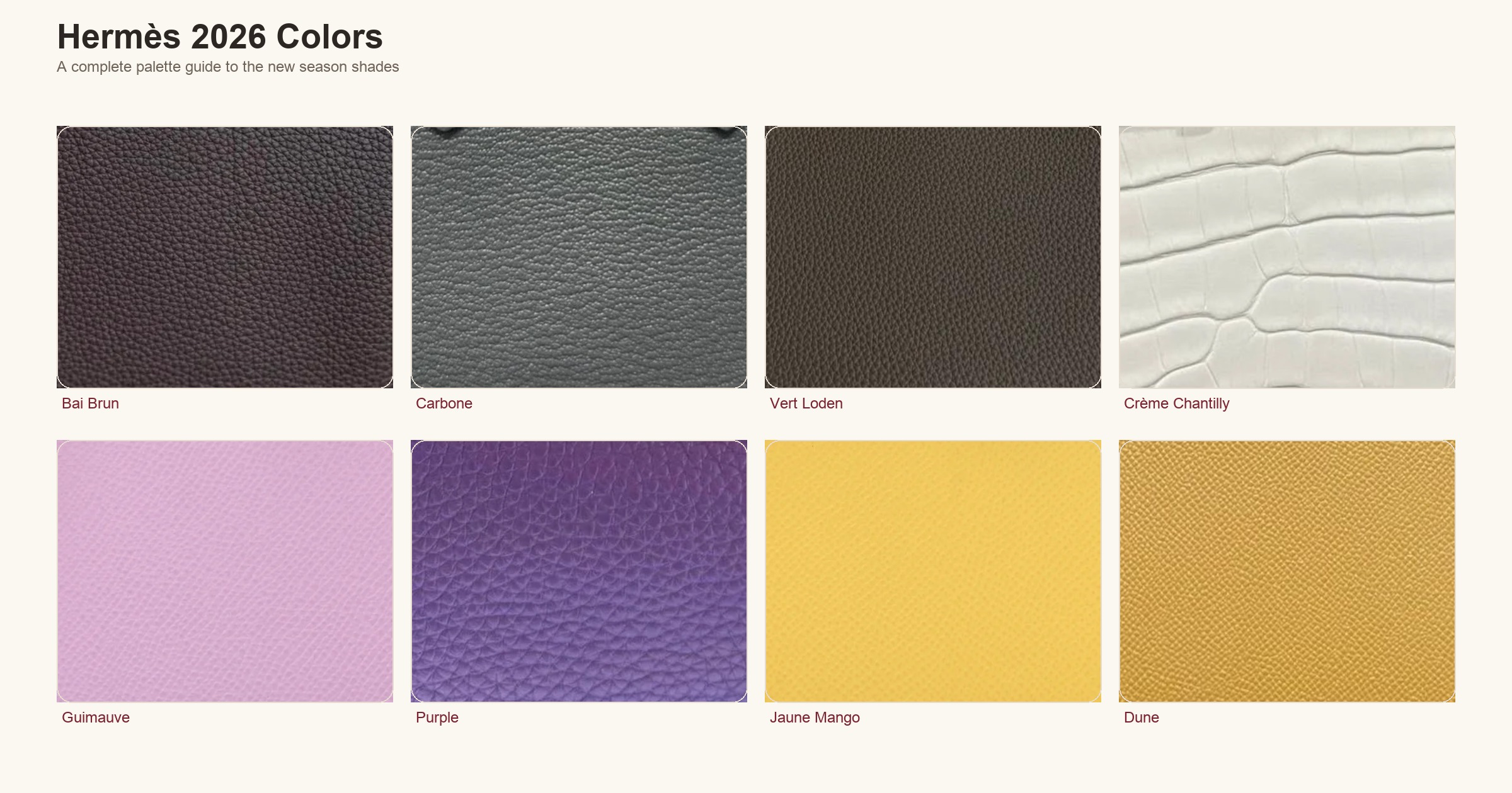 Hermès 2026 Colors: The Complete New Palette Guide